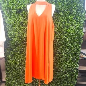 VENUS Orange Sleeveless Midi Sundress for Weddings Size Large